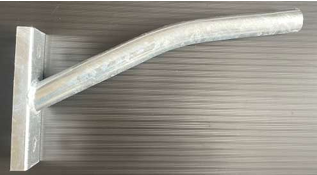 Brazo mural D.60 curvado sin gancho